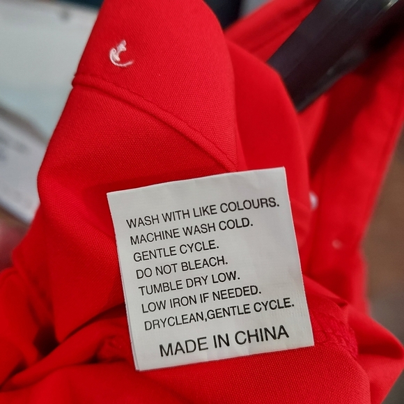 Womans Red Shirt Dress - Picture 5 of 8